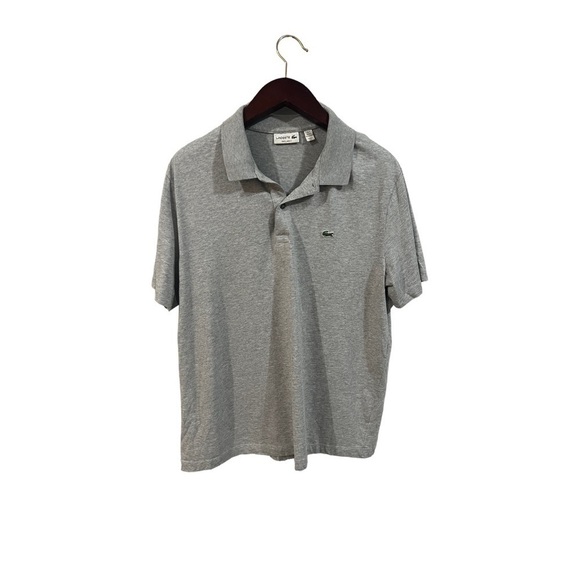 Lacoste Men's 2XL Short Sleeve Polo Shirt Regular Fit Grey XXL - Picture 2 of 9